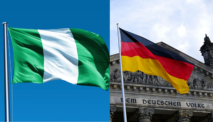 Nigerian Flag and German Flag